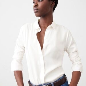 NWT Banana Republic Silky Classic Shirt - Snow Day